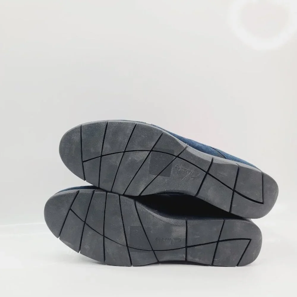 Clark Women's Royal Blue Daelyn Villa‎ Suede Wedge Mary Jane Shoes Size 10